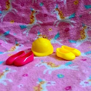 doll shoes and doll hat